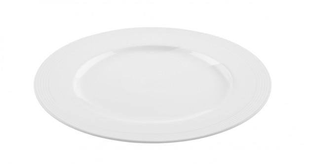 White plate on white space