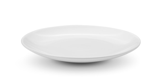 Белая тарелка на белом