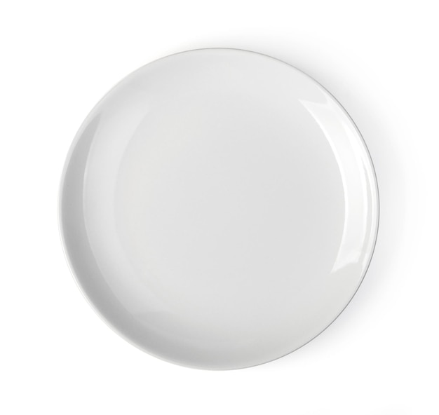 White plate on a white