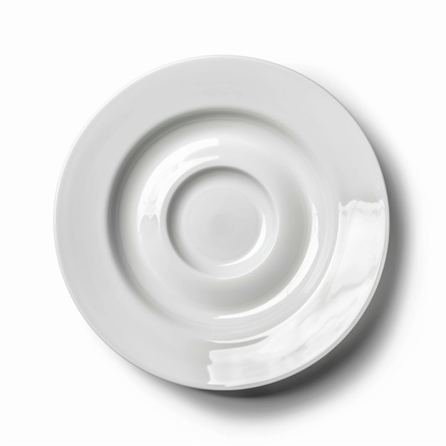 a white plate with a hole in the middle that is broken