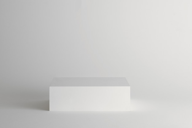 Photo white platform base for product photography mockup packaging advertising