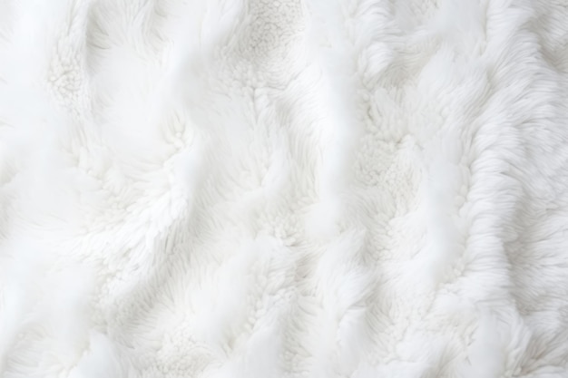 White Plush Fabric Texture Background