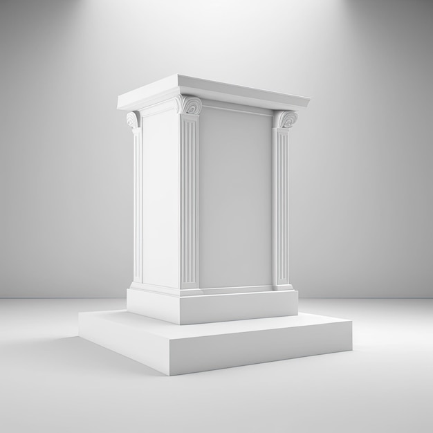 White podium background product display Made by AIArtificial intelligence