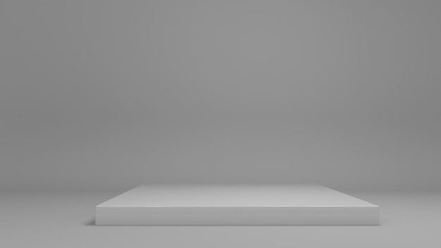 White  podium for product presentation  3d render