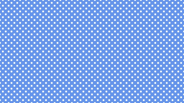 White polka dots over cornflower blue background