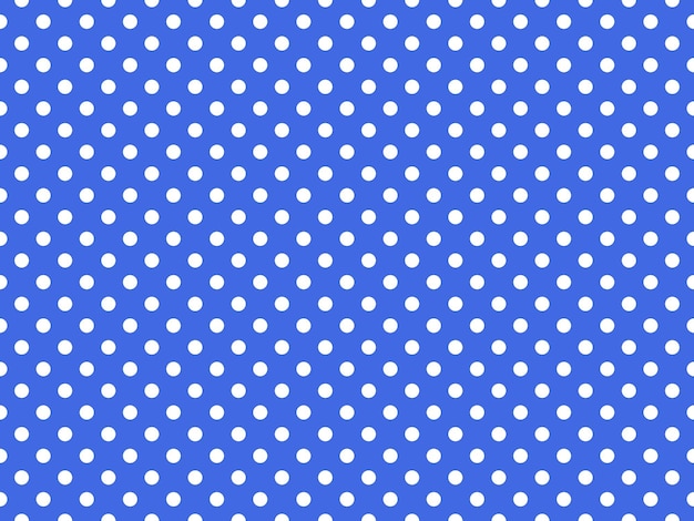 White polka dots over royal blue background