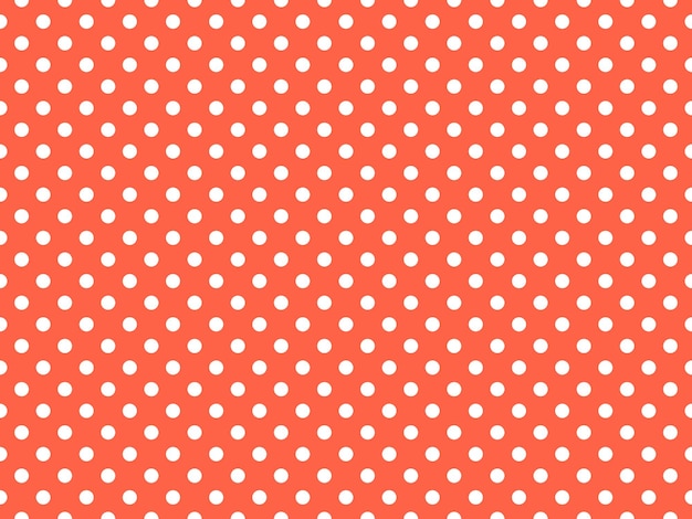 Photo white polka dots over tomato background