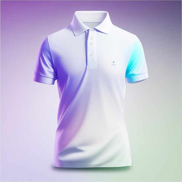 White polo shirt isolated on the background