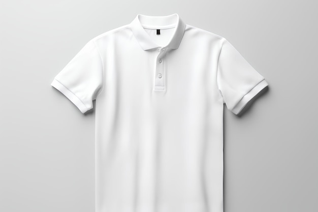 White polo tshirt mockup in the style of subtle elegance