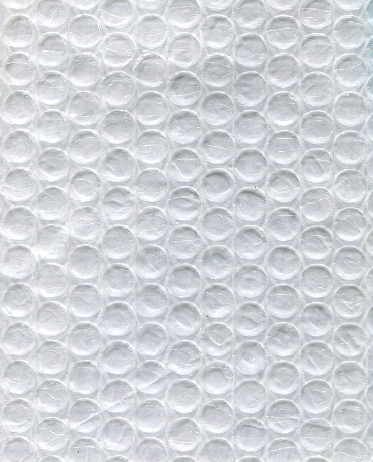 Photo white polyethylene texture in a circle