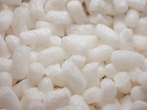 Photo white polystyrene beads background