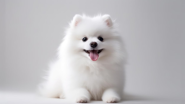 a white Pomeranian