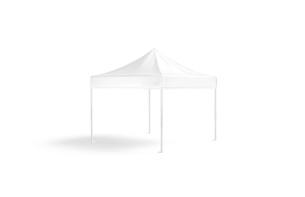 Photo white pop-up canopy tent. outdoor marquee. beach or garden protection pavilion for shadow.