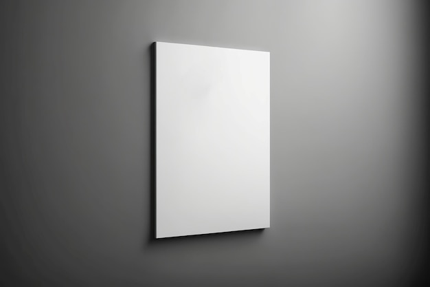 White Poster Display on a Soft Grey Wall Background Generative AI