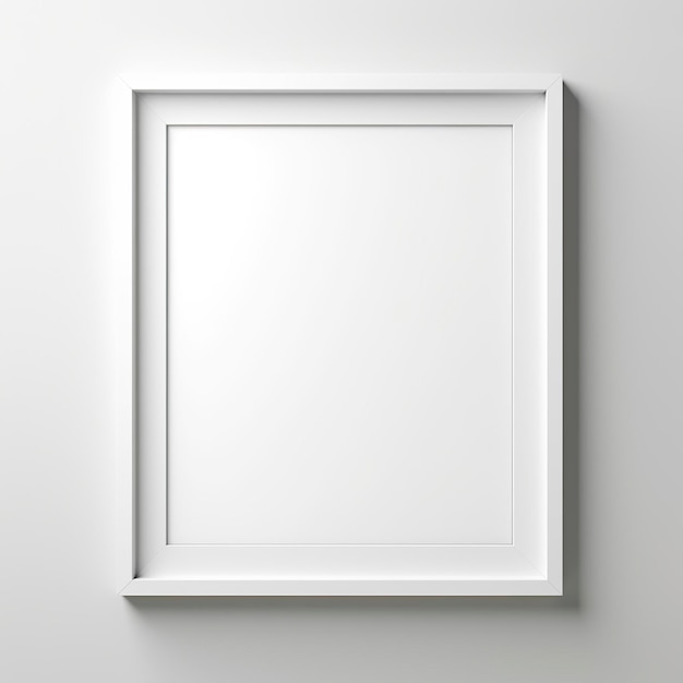 Photo a white poster frame for artistic expression empty white poster frame