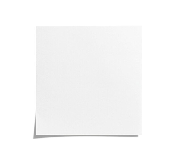 White Postit Note Isolated on white