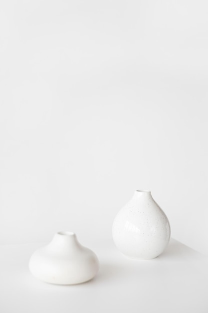 Photo white pot mockup white background