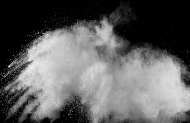 White powder explosion