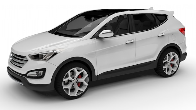 white premium city crossover on a white background