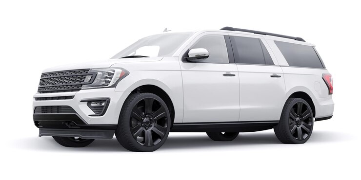 White Premium Family SUV isolated on white background 3d rendering