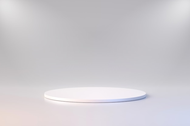 White product display stand or podium pedestal