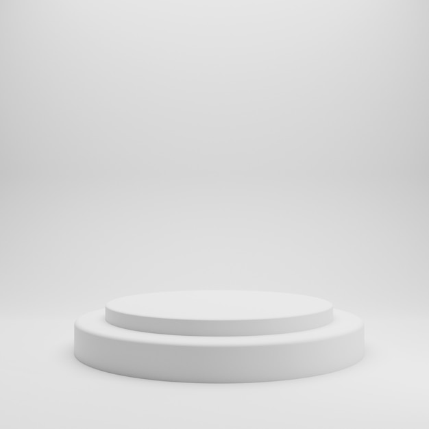 White product stand on white background