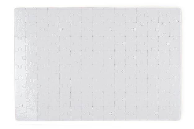 White puzzle background Top view