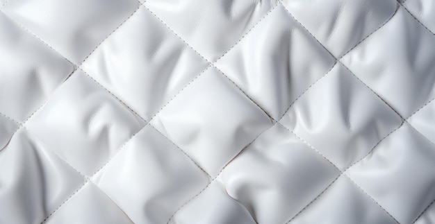 Photo white quilting texture in a close up