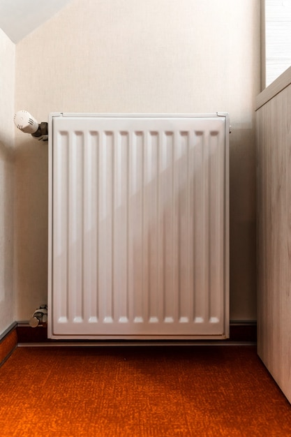 White radiator for heating the room