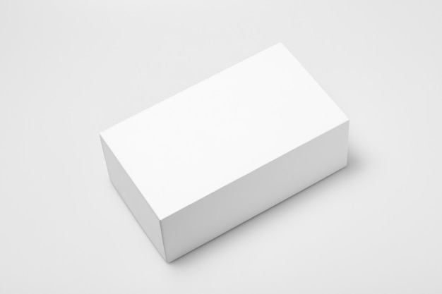 Photo white rectangular box isolated on background