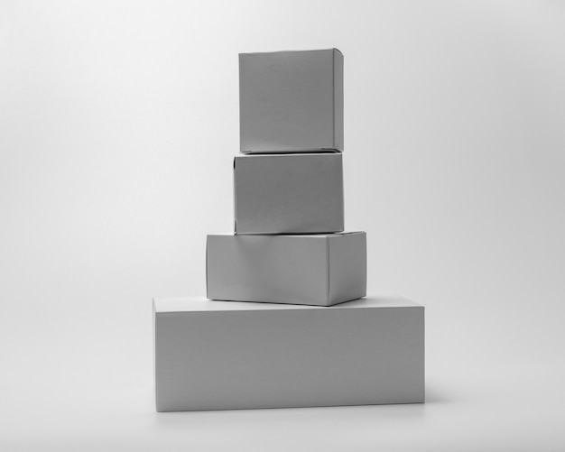 White rectangular box isolated on background