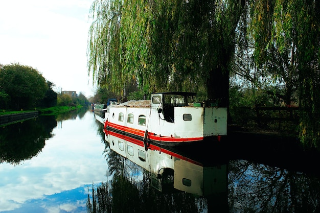 White and Red Boat on River Photo