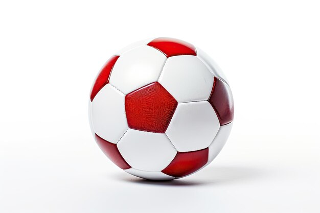 The White and Red Football Isolated On White Background