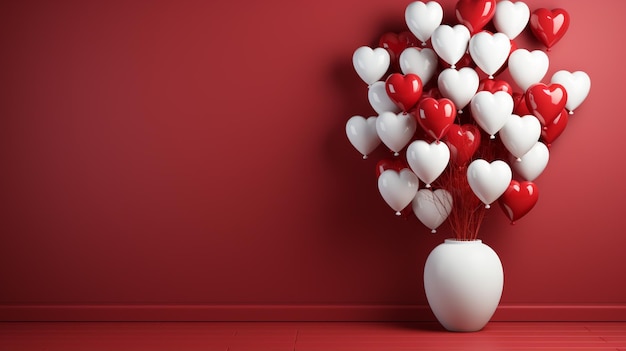 white and red heartshaped valentines decoration