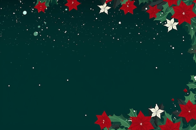 white and red snowflakes on blank green background christmas wallpaper