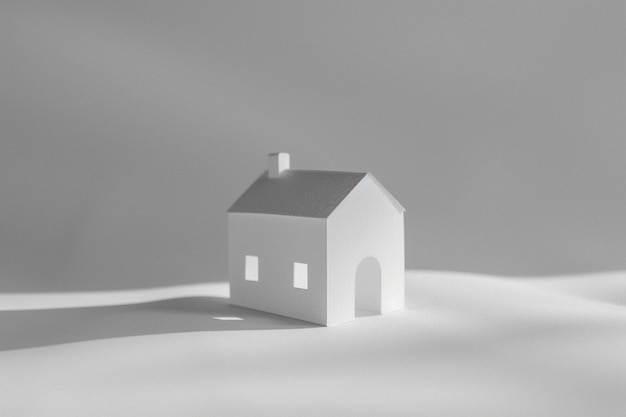 White rental house background