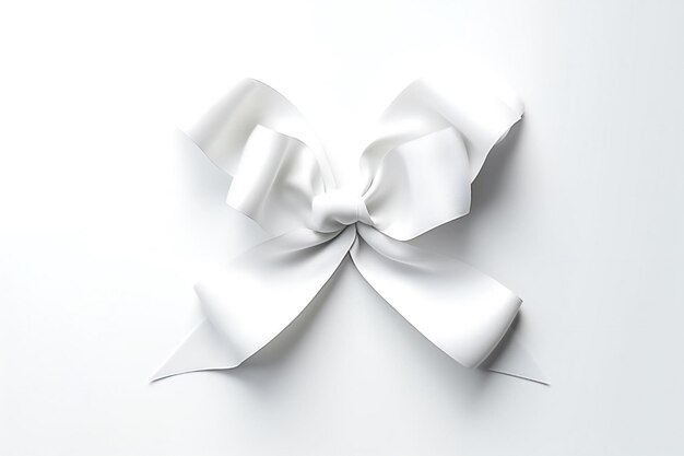 Photo a white ribbon is on a white background