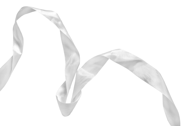 White ribbon isolated