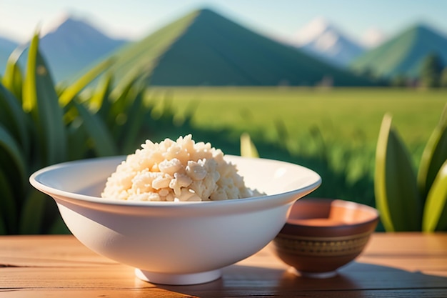 White rice is the favorite food of Chinese people eat rice for breakfast lunch dinner when hungry