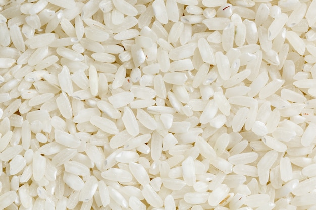 White rice top view close-up