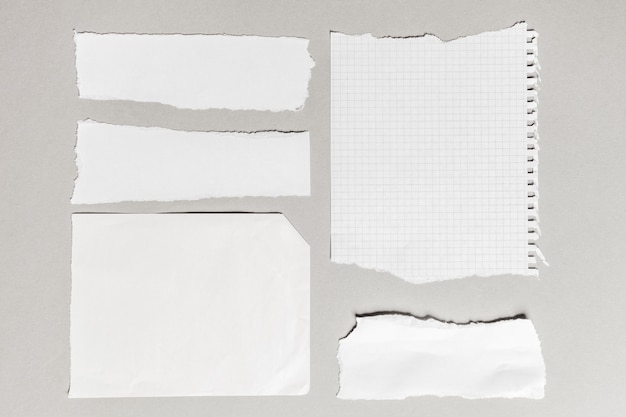 White ripped paper