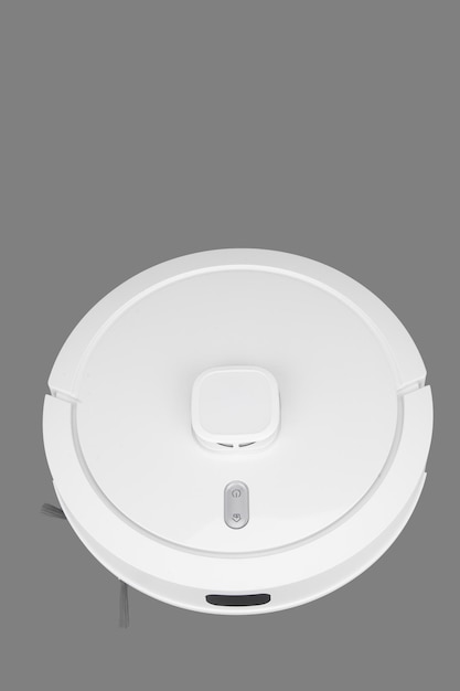 Photo white robot vacuum cleaner