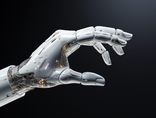 Photo white robotic hand