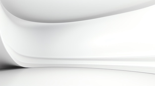 a white room with curved walls