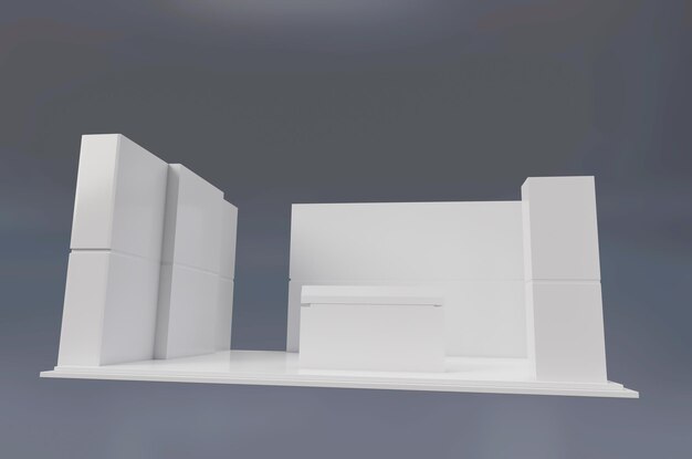 A white room with a white wall and a white box.