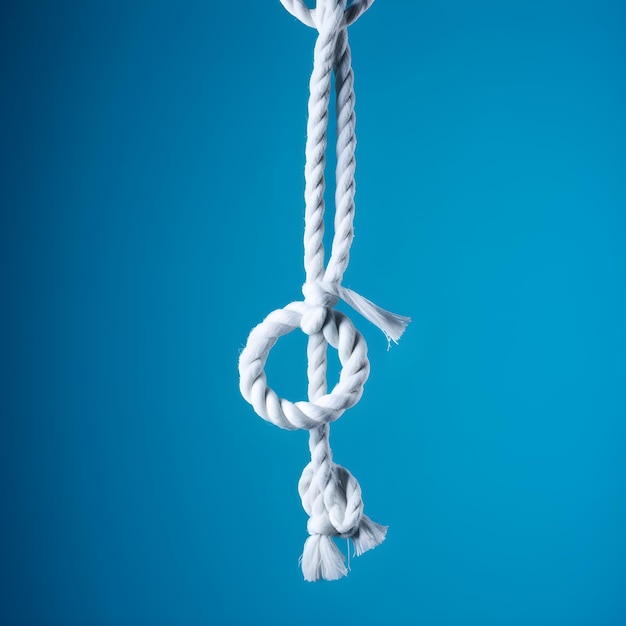 A white rope with the letter o on it