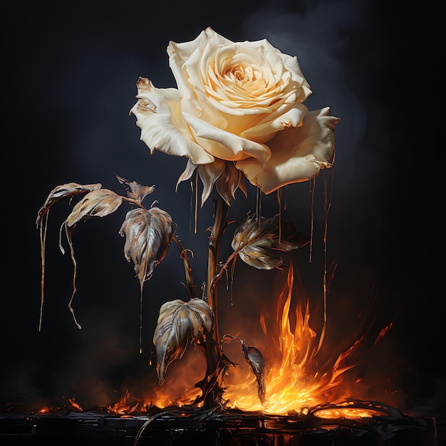 Белая роза и огонь в зоне войны