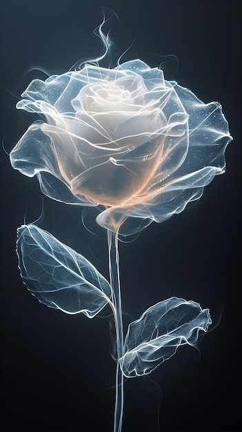 white rose flower on black background