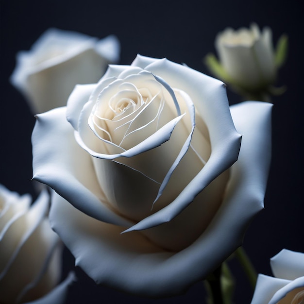 white rose flowers close up shot 100 mm shot with bokeh background