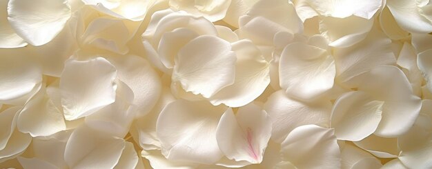 Photo white rose petals closeup for a serene background